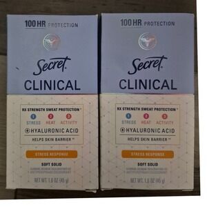 2 Pack Secret Clinical Strength Soft Solid Antiperspirant Deodorant